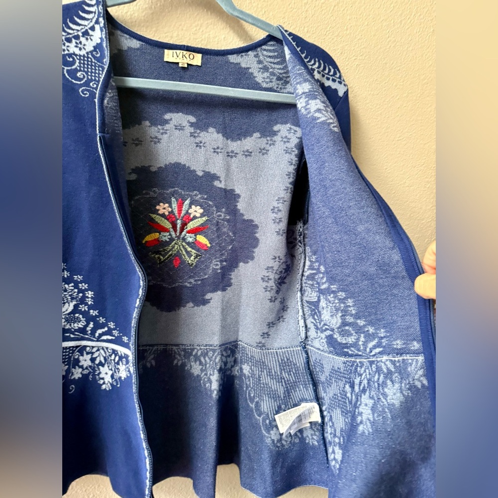 IVKO Embroidered Jacket 81512 (Marine) Women’s EU 40/US 10 - Picture 5 of 9
